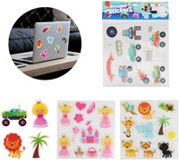 STICKERZ Herbruikbare gel raamstickers 3 assorti