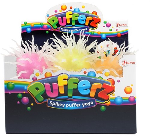 PUFFERZ Pufferbal Super Shiny Spikey 8cm 6 assorti in display (12)-2