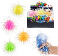 PUFFERZ Pufferbal Super Shiny Spikey 8cm 6 assorti in display (12)