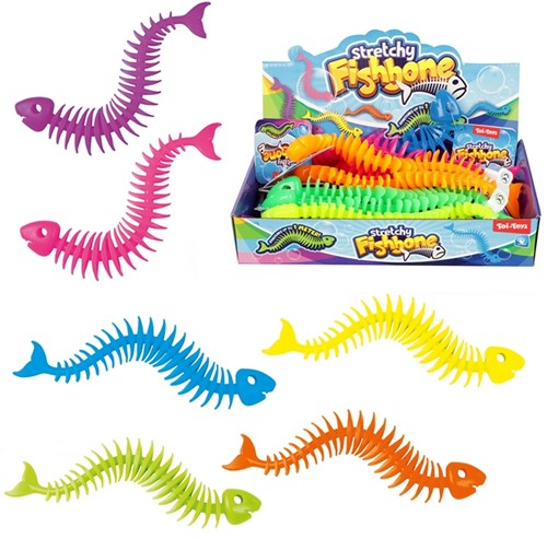 FUN Visgraat -Flex- 24cm -rekbaar tot 1m 6 assorti(12 in display
