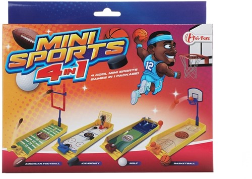 DIVERTENTI Mini giochi da tavolo -Shoot n Score Sports- 4in1-2