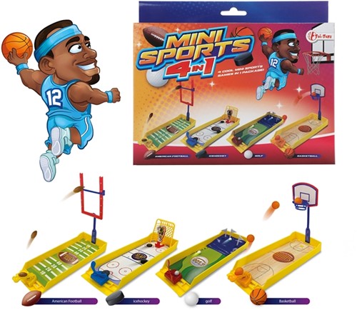 Mini jeux de table FUN -Shoot n Score Sports- 4en1