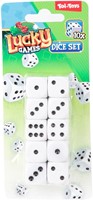 LUCKY GAMES Dobbelsteen op kaart -10st 