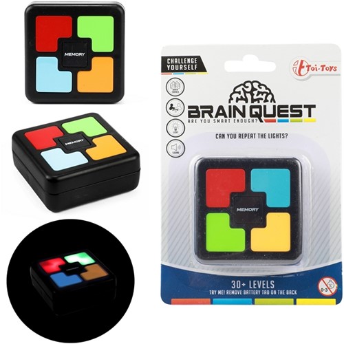 BRAIN QUEST Mini juego de memoria -Cuadrado- +luz y sonido+