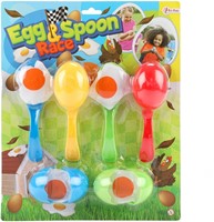GAMES Estafettespel 'Egg Run' -4 lepels+4 eieren-2