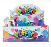 PUFFERZ Pufferbal -Spikey- 12cm 40gr 6 assorti(12 in display)-2