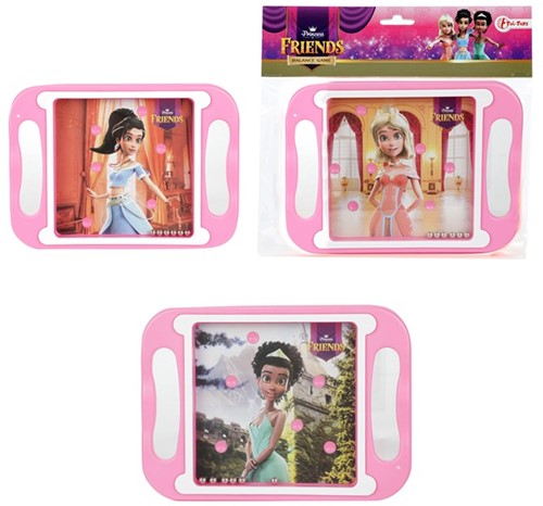 PRINCESS FRIENDS Geduldspel puzzel  Prinses  3 assorti 1x21x21cm.