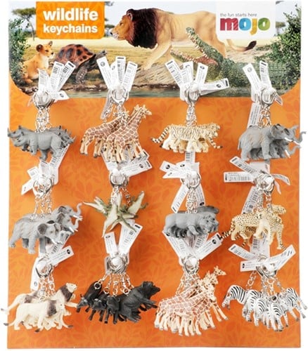 MOJO Sleutelhanger -Safaridier- 10 assorti(72DB)-2