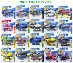 Hot Wheels Die cast voertuigen 1:64 groot assortiment 10,5x10,5cm