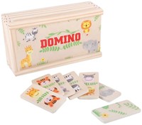Spielmaus houten Domino Spel 29 delig 12,5x16,5cm-2