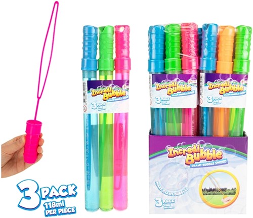 INCREDIBUBBLE Bellenblaasstaaf -3st 2 assorti(12 in display)