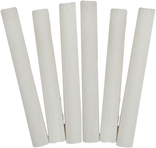 CHALKY CHALK Juego de tizas escolares color blanco 36 piezas 8cm-3
