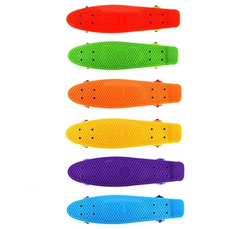 Skateboard -Uni Color- 55cm 6 assorti-2