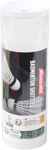 ADRENIX Badminton-Federbälle weiß - 5 Stück in einer Tube-2