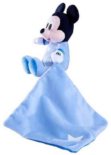 Disney Mickey Mouse Pluche met Knuffeldoekje Glow in the Dark 10x35cm-3
