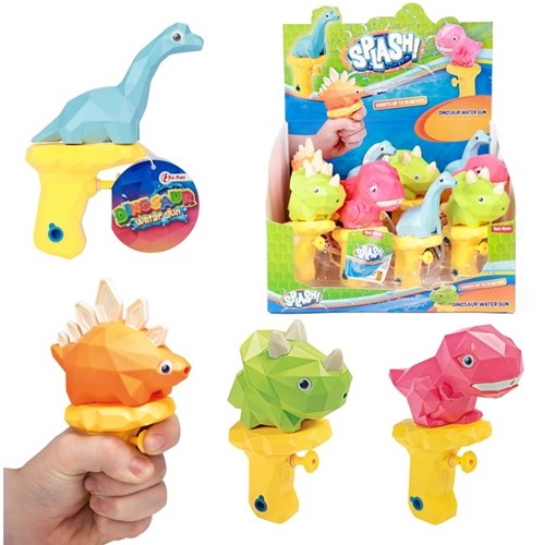 SPLASH Waterpistool Blocked Dinosaur 4 assorti in display (12) 11x5x15cm.