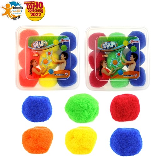 SPLASH Super splashballen 7cm -9st 2 assorti