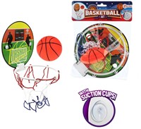 Mini basketbalset net met bal 3x18x24,5cm.