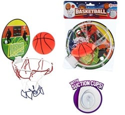 Mini basketbalset net met bal 3x18x24,5cm.