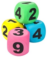 PLAY OUT Foam dobbelsteen XXL -Bright- 10cm EVA 4 assorti-2
