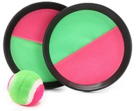 GO PLAY Vangbalspel met klittenband 2 schilden + bal 8x18,5x28cm.-3