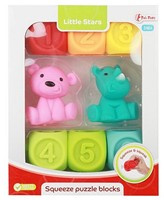 LITTLE STARS Baby stapelblokken 6 stuks + 2x dier 6x18,5x24cm.-2