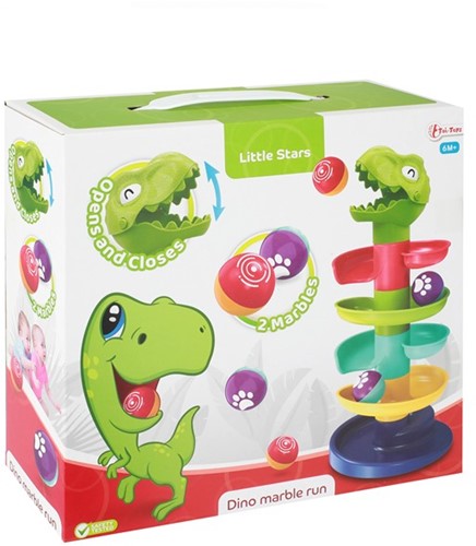 LITTLE STARS Baby knikkerbaan Dinosaurus 9x28x26cm.-3