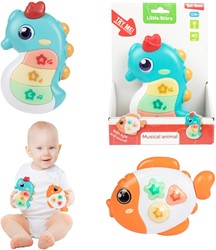 LITTLE STARS Musiktierbaby Vis_Zeepaard Light & Sound 2 sortiert