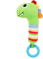 LITTLE STARS Baby rammelaar+ bijtring + pieper Dino 5x15x29,5cm.-3