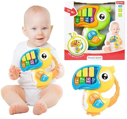 LITTLE STARS Baby piano mt muziek-Toekan- Licht & Geluid 2 assortie