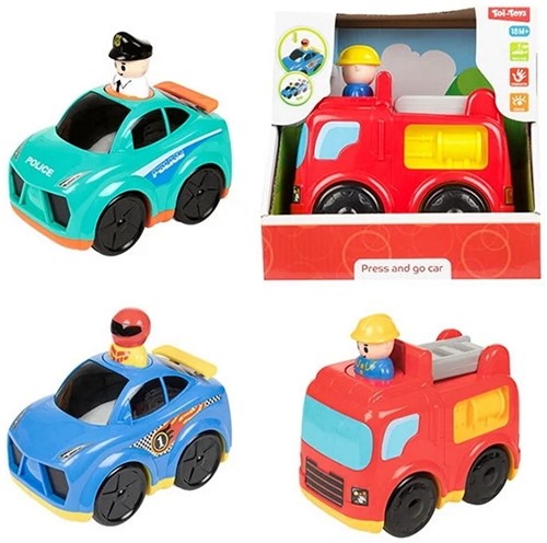 LITTLE STARS Auto -Press N Go- 17cm 3 assortie