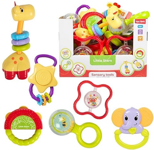 LITTLE STARS Baby rammelaar -My First- 6 assortie