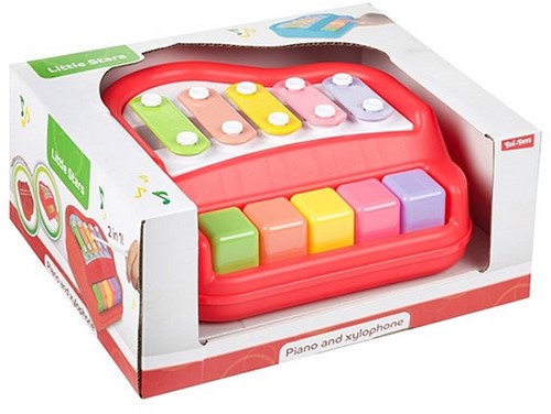 LITTLE STARS Baby piano_xylo met stokken 2in1 2 assortie-3