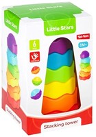LITTLE STARS Tour à empiler bébé -Gâteau- 6 pièces, 2 assortis-3