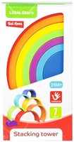 LITTLE STARS Baby stapeltoren -Regenboog- 7 delig 3 assortie-2