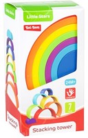 LITTLE STARS Baby stapeltoren -Regenboog- 7 delig 3 assortie-3