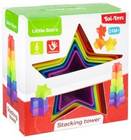 LITTLE STARS Baby stapeltoren -Ster- 6 delig 2 assortie-3