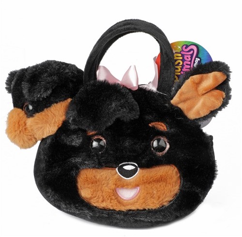 PLUSH Pluche hond in pluche hondenhandtas 3 assorti 13x28x25cm.-2