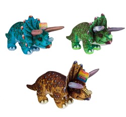 PLUSH Pluchen dinosaurus -Metal Look- 40cm 3 assorti