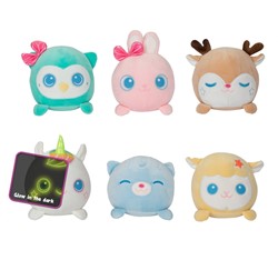 PLUSH Glow in the dark dier -Cuty- 17cm 6 assorti