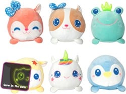 PLUSH Glow in the dark dier -Cuty XL- 23cm 6 assorti
