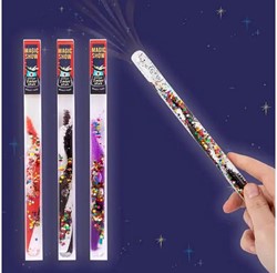 Trendhaus Magic Show Glitzer Zauberstab 22,5cm 3-fach sortiert im Display (12)