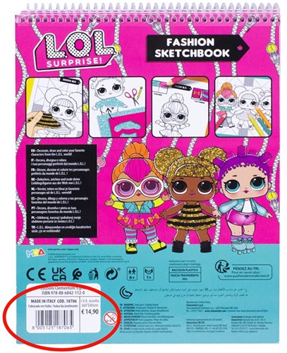 L.O.L. Surprise! Fashion Sketchbook 21x28cm in display (12)-2