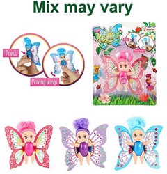 FAIRY Bebé de hadas con alas móviles 3 surtidos 13,5x17,5cm