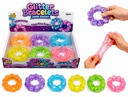Squeeze Maltose Glitter Crystal Ring 8cm 80 gram assorted in display (12) (Air-Freight)