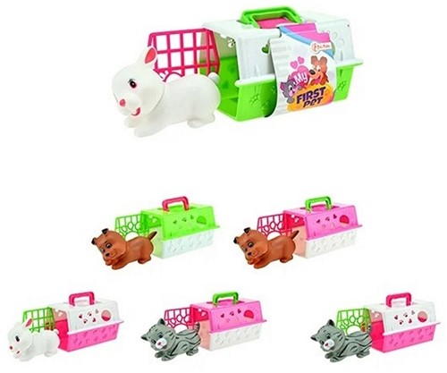 Dieren in reismand 3 assorti 10x16cm