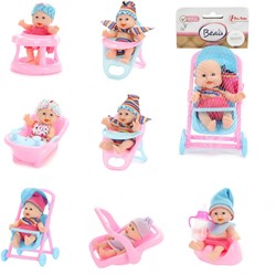 BEAU Mini Baby doll 12cm sentada 6 surtidos