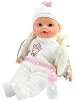 LOVELY BABY Babypop 32cm met winterkleren + flesje-3