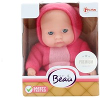 CUTE BABY Baby doll 14cm avec bonnet de couchage 6 assortis-2