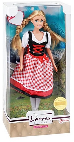 LAUREN Tienerpop in klederdracht -Dirndl- 12x32cm-2